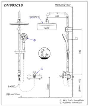Sen Tắm TOTO TVSM110RUR/DGH104ZR Nóng Lạnh - 9 Sen Tắm TOTO TVSM110RUR/DGH104ZR Nóng Lạnh - 8