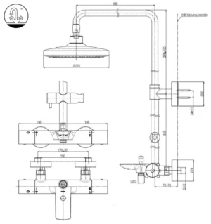 Sen Cây TOTO TBW01401AA Nhiệt Độ - 8 Sen Cây TOTO TBW01401AA Nhiệt Độ - 7