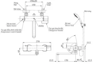 Sen Tắm TOTO TBV03427V/TBW01008A Nhiệt Độ - 7 Sen Tắm TOTO TBV03427V/TBW01008A Nhiệt Độ - 6