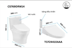 Bồn Cầu Điện Tử TOTO CS769DRW14#XW Kèm Nắp Rửa Điện Tử WASHLET Dòng C5 – TCF24410AAA (220V) - 8 Bồn Cầu Điện Tử TOTO CS769DRW14#XW Kèm Nắp Rửa Điện Tử WASHLET Dòng C5 – TCF24410AAA (220V) - 7