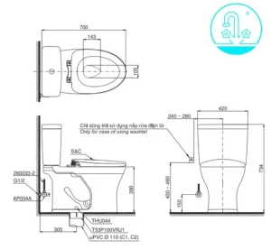 Bồn Cầu Điện Tử TOTO CS735DW7#XW Kèm Nắp Rửa Điện Tử WASHLET Dòng C2 – TCF6631A (220V) - 7 Bồn Cầu Điện Tử TOTO CS735DW7#XW Kèm Nắp Rửa Điện Tử WASHLET Dòng C2 – TCF6631A (220V) - 6