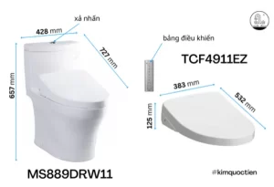 Bồn Cầu Điện Tử TOTO MS889DRW11#XW Kèm Nắp Rửa Điện Tử WASHLET Dòng S7 – TCF4911Z (220V) - 10 Bồn Cầu Điện Tử TOTO MS889DRW11#XW Kèm Nắp Rửa Điện Tử WASHLET Dòng S7 – TCF4911Z (220V) - 9