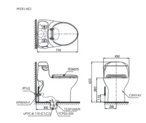Vòi Lavabo TOTO TLG10305V Gật Gù Nóng Lạnh GB - 6