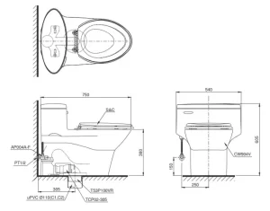 Bồn Cầu Điện Tử TOTO MS904W7#XW Kèm Nắp Rửa Điện Tử WASHLET Dòng C2 – TCF6631A (220V) - 7 Bồn Cầu Điện Tử TOTO MS904W7#XW Kèm Nắp Rửa Điện Tử WASHLET Dòng C2 – TCF6631A (220V) - 6