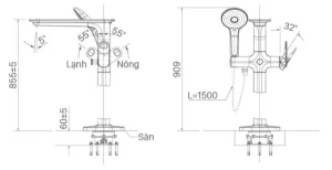 Vòi Xả Sen Tắm INAX BFV-656S Đặt Sàn - 7 Vòi Xả Sen Tắm INAX BFV-656S Đặt Sàn - 6
