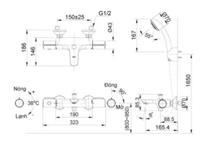 Vòi Sen Tắm INAX BFV-3413T-8C Nhiệt Độ - 7 Vòi Sen Tắm INAX BFV-3413T-8C Nhiệt Độ - 6
