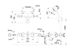 Vòi Sen Tắm INAX BFV-3413T-7C Nhiệt Độ - 7 Vòi Sen Tắm INAX BFV-3413T-7C Nhiệt Độ - 6