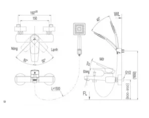 Vòi Sen Tắm INAX BFV-5003S-5C Nóng Lạnh - 7 Vòi Sen Tắm INAX BFV-5003S-5C Nóng Lạnh - 6