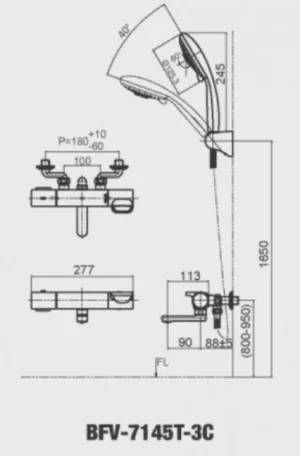 Vòi Sen Tắm INAX BFV-7145T-3C Nhiệt Độ - 7 Vòi Sen Tắm INAX BFV-7145T-3C Nhiệt Độ - 6