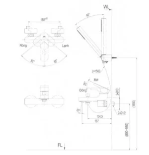 Vòi Sen Tắm INAX BFV-6003S Nóng Lạnh - 7 Vòi Sen Tắm INAX BFV-6003S Nóng Lạnh - 6