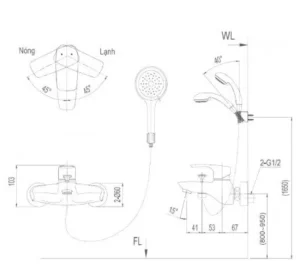 Vòi Sen Tắm INAX BFV-213S-1C Nóng Lạnh - 7 Vòi Sen Tắm INAX BFV-213S-1C Nóng Lạnh - 6