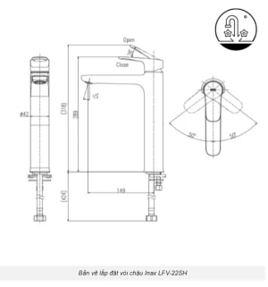 Vòi Lavabo INAX LFV-22SH Lạnh Thân Cao - 7 Vòi Lavabo INAX LFV-22SH Lạnh Thân Cao - 6