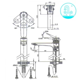 Vòi Lavabo INAX LFV-652SH Nóng Lạnh Thân Cao - 7 Vòi Lavabo INAX LFV-652SH Nóng Lạnh Thân Cao - 6