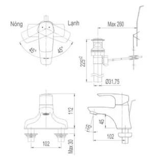 Vòi Lavabo INAX LFV-211S Nóng Lạnh - 7 Vòi Lavabo INAX LFV-211S Nóng Lạnh - 6
