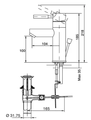 Vòi Lavabo INAX LFV-8000S Nóng Lạnh - 7 Vòi Lavabo INAX LFV-8000S Nóng Lạnh - 6
