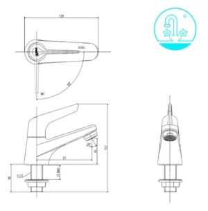 Vòi Lavabo INAX LFV-17 Lạnh - 7 Vòi Lavabo INAX LFV-17 Lạnh - 6