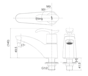 Vòi Lavabo INAX LFV-11A Lạnh - 7 Vòi Lavabo INAX LFV-11A Lạnh - 6