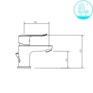 Vòi Lavabo INAX LFV-2012S Nóng Lạnh - 7 Vòi Lavabo INAX LFV-2012S Nóng Lạnh - 6