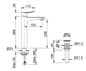 Vòi Lavabo INAX LFV-502SH Nóng Lạnh Thân Cao - 4 Vòi Lavabo INAX LFV-502SH Nóng Lạnh Thân Cao - 3