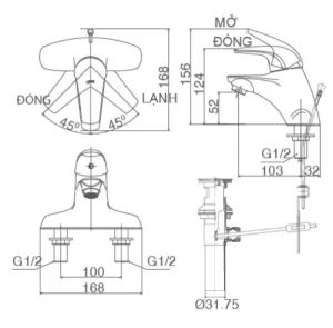 Vòi Lavabo INAX LFV-3001S Nóng Lạnh - 7 Vòi Lavabo INAX LFV-3001S Nóng Lạnh - 6