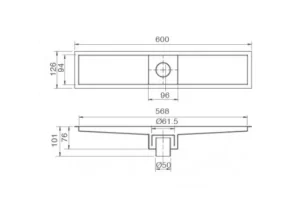 Phễu Thoát Sàn INAX PBFV-600 Dài 60cm - 7 Phễu Thoát Sàn INAX PBFV-600 Dài 60cm - 6