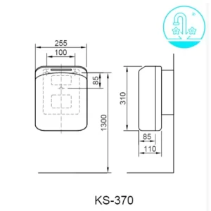 Máy Sấy Tay INAX KS-370 Dùng Điện 220V - 7 Máy Sấy Tay INAX KS-370 Dùng Điện 220V - 6