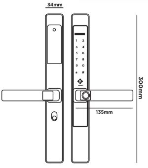 KHÓA ĐIỆN TỬ HUBERT HB CN68 ROUGH BLACK - 6 KHÓA ĐIỆN TỬ HUBERT HB CN68 ROUGH BLACK - 5