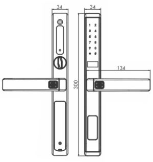 KHÓA CỬA VÂN TAY HUBERT HB CN77 BLACK - 5 KHÓA CỬA VÂN TAY HUBERT HB CN77 BLACK - 4