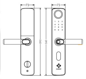 KHÓA CỬA VÂN TAY HUBERT HB CG66 COPPER - 5