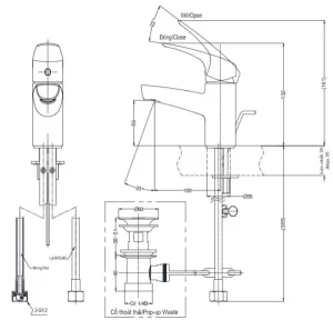 Vòi Lavabo TOTO TVLM105CR Gật Gù Nóng Lạnh CRES - 6