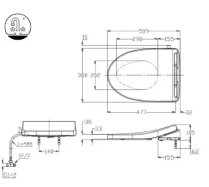 Nắp rửa cơ TOTO TCW1211A#NW1 (E4) - 8