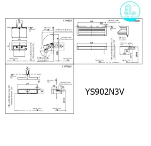 Bộ Phụ Kiện TOTO YS902N3V 3 Món - 7 Bộ Phụ Kiện TOTO YS902N3V 3 Món - 6