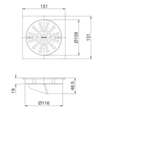 Phễu Thoát Sàn TOTO TX1CV2 - 7 Phễu Thoát Sàn TOTO TX1CV2 - 6