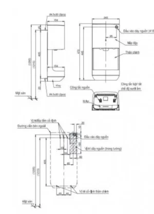 Máy Sấy Tay TOTO TYC322W Treo Tường - 7 Máy Sấy Tay TOTO TYC322W Treo Tường - 6