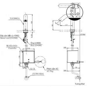 Vòi Lavabo TOTO TLE29002A/TLE04502A1/TLN01102A Cảm Ứng Nước Lạnh - 9