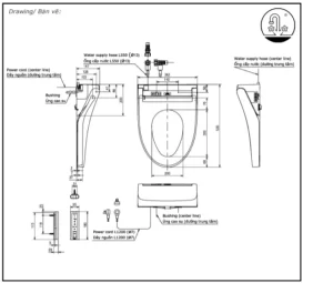 Nắp Rửa Điện Tử Washlet TOTO TCF34570GAA#NW1 Dòng S5 - 6