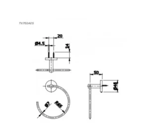 Vòng Treo Khăn TOTO TX702AES - 7 Vòng Treo Khăn TOTO TX702AES - 6