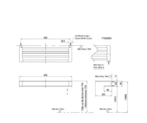 Thanh Vắt Khăn TOTO YTS902BV 2 Tầng - 7 Thanh Vắt Khăn TOTO YTS902BV 2 Tầng - 6