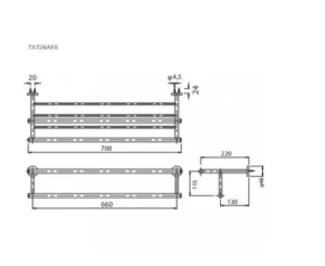 Thanh Vắt Khăn TOTO TX726AES 2 Tầng - 7 Thanh Vắt Khăn TOTO TX726AES 2 Tầng - 6