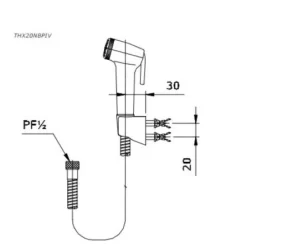 Vòi xịt nhựa TOTO THX20NBPIV - 6