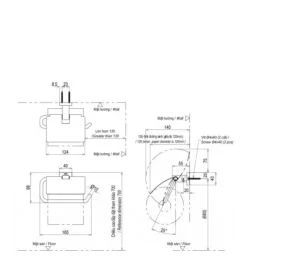 Móc Treo Giấy Vệ Sinh TOTO YH408RV - 7 Móc Treo Giấy Vệ Sinh TOTO YH408RV - 6