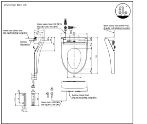 Nắp Rửa Điện Tử Washlet TOTO TCF24460AAA#NW1 Dòng C5 - 6