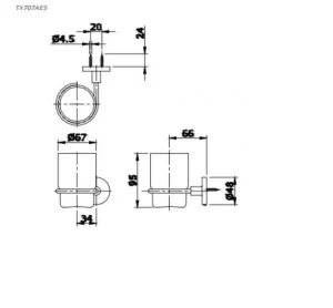 Giá Đựng Bàn Chải TOTO TX707AES - 7 Giá Đựng Bàn Chải TOTO TX707AES - 6