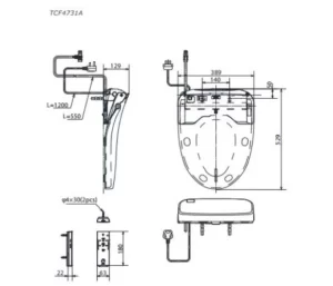 Nắp Rửa Điện Tử Washlet TOTO TCF4732A#NW Dòng S7 - 7 Nắp Rửa Điện Tử Washlet TOTO TCF4732A#NW Dòng S7 - 6
