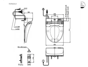 Nắp Rửa Điện Tử Washlet TOTO TCF6632A#NW1 Dòng C2 - 9