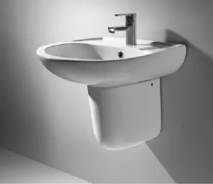 Chậu Rửa Lavabo BELLO BB – 800312 Treo Tường Kèm Chân Ngắn - 3