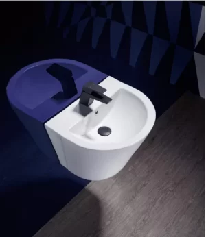 Chậu Rửa Lavabo BELLO BB – 400604 Treo Tường Liền Chân - 3