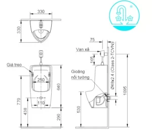 Bồn Tiểu Nam INAX AU-431VR Treo Tường Men Chống Bám Bẩn - 7 Bồn Tiểu Nam INAX AU-431VR Treo Tường Men Chống Bám Bẩn - 6