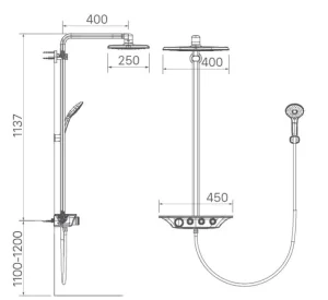 Vòi Sen Cây INAX BFV-655T Nhiệt Độ - 7 Vòi Sen Cây INAX BFV-655T Nhiệt Độ - 6