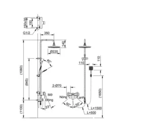 Vòi Sen Cây INAX BFV-50S-5C Nóng Lạnh - 7 Vòi Sen Cây INAX BFV-50S-5C Nóng Lạnh - 6